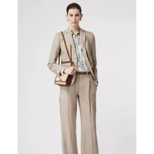 ★BURBERRY★バーバリー バッグ コピー ミニ ツートン キャンバス&レザー TBバッグ 80280621